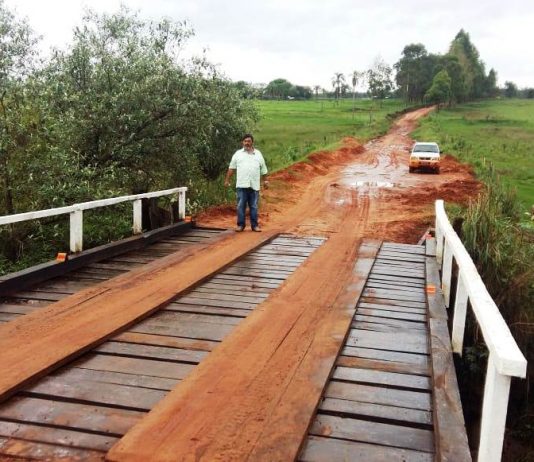 Prefeito Ricardo Fávaro libera nova ponte construída entre os assentamentos Indaiá e Sul Bonito, em Itaquiraí