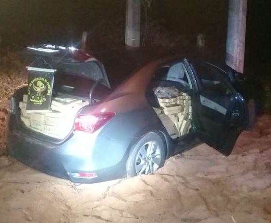 Veículo com quase 1t de maconha é apreendido em Tacuru a caminho da Bahia