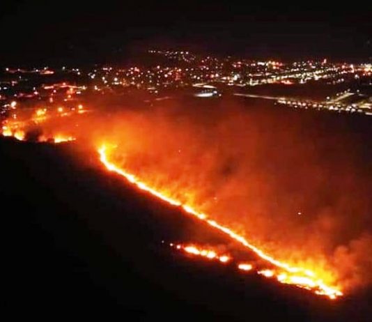 Fogo atinge fazenda de Bodoquena e avança em direção à área urbana