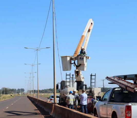 Avenida Guaicurus de Dourados será monitorada por câmeras para evitar constantes furtos de fios da iluminação pública