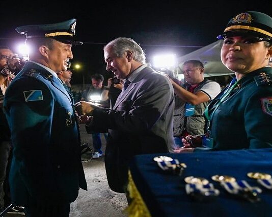 Reinaldo Azambuja destaca os investimentos em segurança e o compromisso com a Polícia Militar