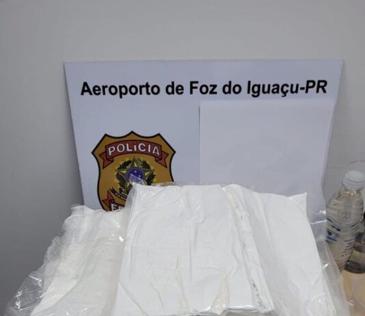 POLICIAL: PF prende estrangeira com cocaína no Aeroporto de Foz do Iguaçu/PR