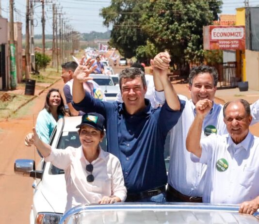 Em Nova Alvorada do Sul, Riedel é recebido com uma grande carreata nesta reta final