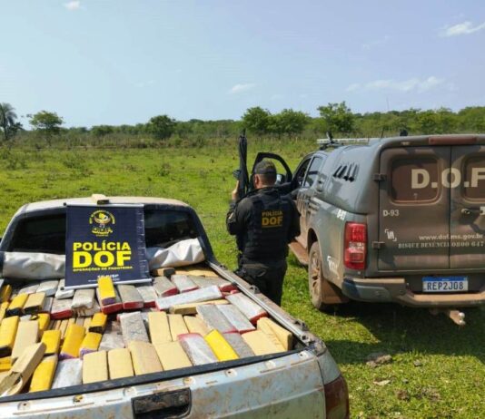 Veículo furtado em Minas Gerais foi recuperado pelo DOF com mais de 500 quilos de maconha
