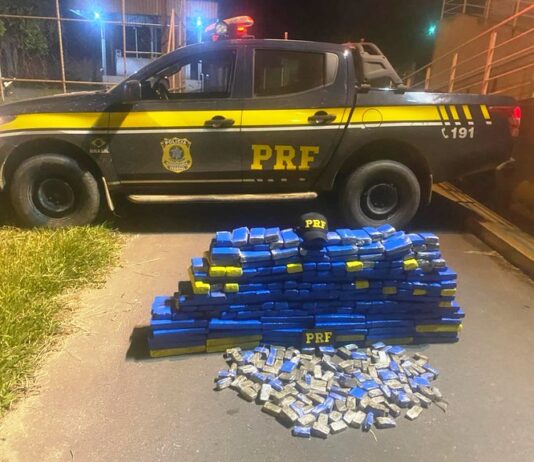 Após tentativa de fuga, PRF apreende cerca de 190 kg de maconha na BR-365
