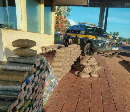 PRF apreende 164,8 Kg de cloridrato de cocaína e 167,4 Kg de maconha em Terenos (MS)