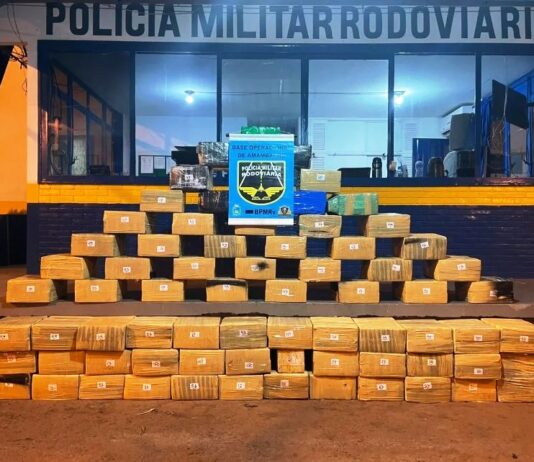 Polícia Militar Rodoviária apreende 1,4 tonelada de entorpecente em Amambai