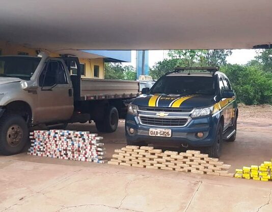 PRF apreende 163 Kg de cocaína em Água Clara (MS)