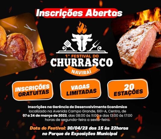 1º Festival do Churrasco de Naviraí está com inscrições abertas