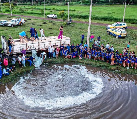 PESCA LIBERADA: três toneladas de peixes são soltas no Antenor Martins para Semana Sant