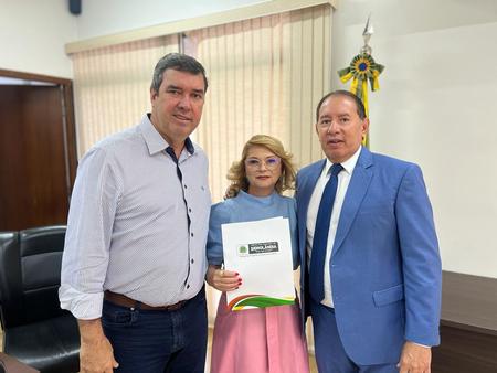Prefeita Sandra, Eduardo Riedel e Gerson Claro