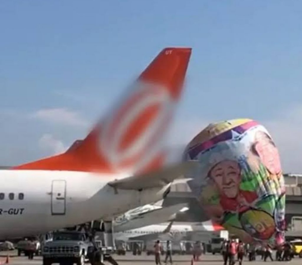 avião balão