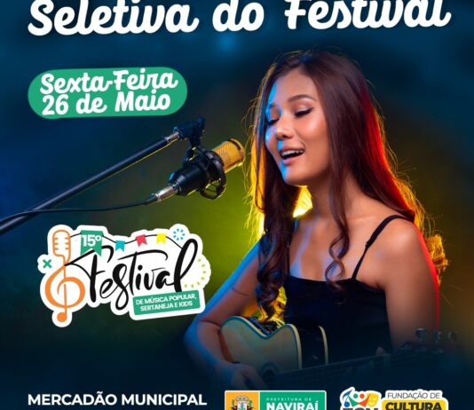 NAVIRAÍ: Com 80 inscritos, Seletiva do Festival de Música acontecerá nesta sexta-feira