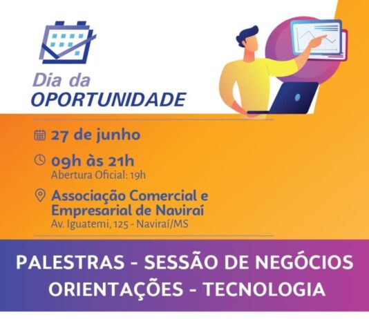 NAVIRAÍ: Dia da Oportunidade será hoje na ACEN com capacitações gratuitas