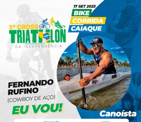 Campeão mundial de paracanoagem Fernando Rufino participará do 3º Cross Triathlon da Independência