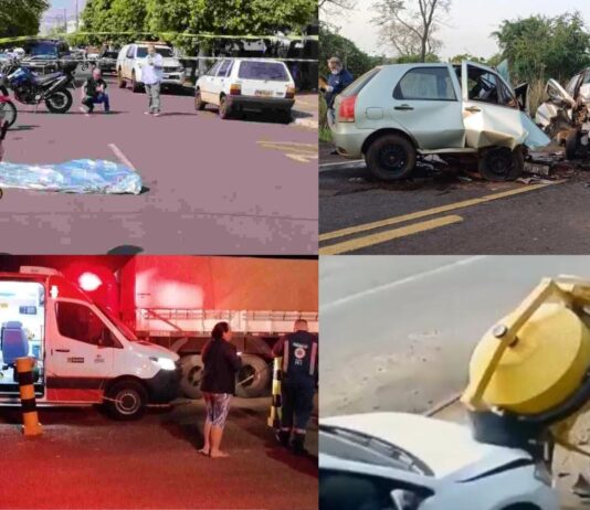Em três dias, cinco pessoas morreram em acidentes de trânsito em Mato Grosso do Sul