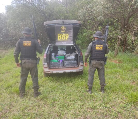 DOF recupera carro, recaptura foragido e apreende mais de 300 quilos de drogas
