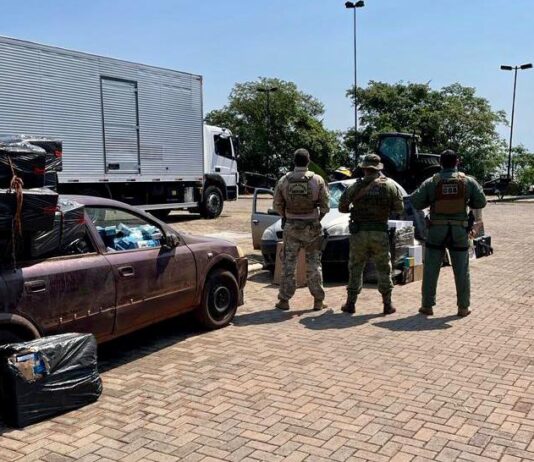 PF, BPFRON e PCPR apreendem veículos, cigarros, armas Airsoft e eletrônicos contrabandeados