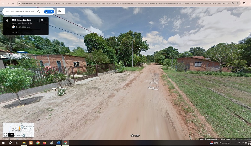 Rua Viriato Bandeira em Coxim MS