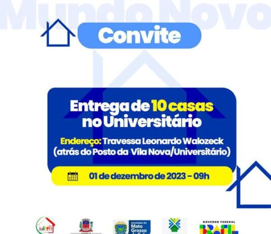MUNDO NOVO: entrega de unidades de habitação popular será sexta-feira