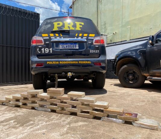 PRF apreende 35 Kg de pasta base de cocaína em Miranda (MS)