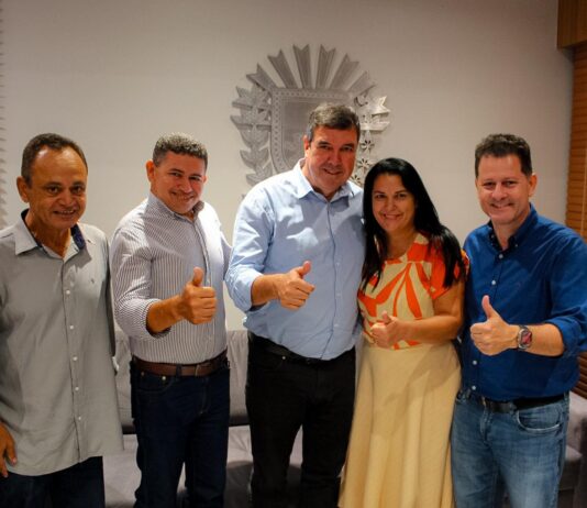 Renato Câmara destaca investimentos para Novo H. do Sul após reunião com o governador Riedel, prefeito Guga e vereadores