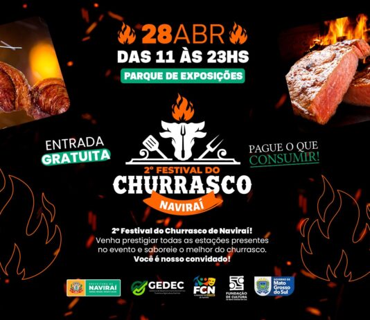 Prazo de inscrições para o 2º Festival do Churrasco de Naviraí termina no dia 05 de abril