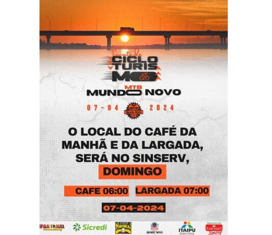 Grupo MTB realizará o 5º Circuito de Cicloturismo em Mundo Novo neste domingo (07)