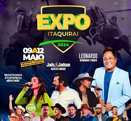 ExpoItaquiraí será realizada entre os dias 09 e 12 de maio