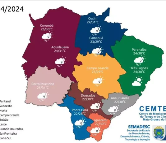 Chuva traz alívio em Mato Grosso do Sul nesta terça-feira