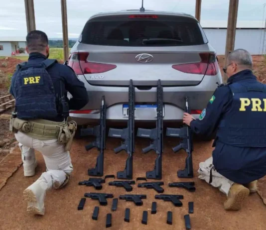 Ponta Porã: Com armamento que seria entregue ao comando vermelho homem é preso pela PRF no posto Capeí