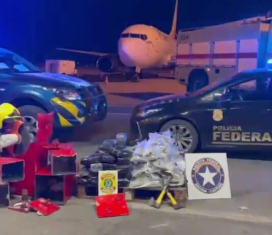 Polícia apreende mais de 150 kg de haxixe no aeroporto de Confins, na Grande Belo Horizonte