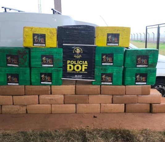 Veículo com mais de 700 quilos de maconha que seguia para Naviraí é apreendido pelo DOF em Amambai
