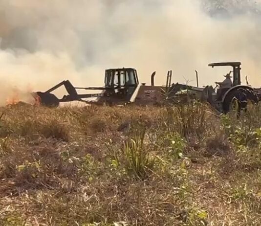 Incêndio que teve início em caminhão atolado se alastra e mobiliza equipes no Pantanal