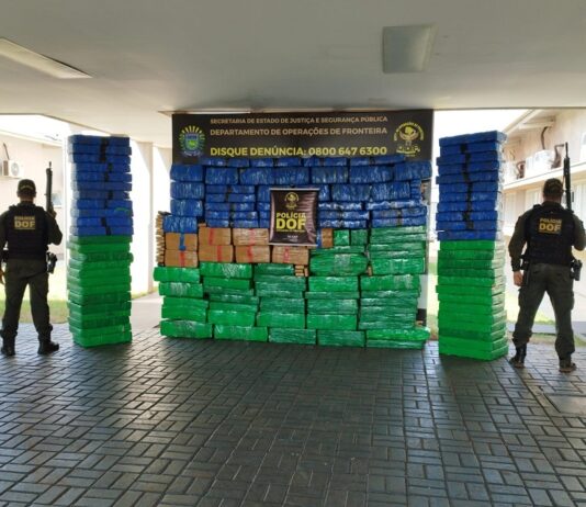 JAPORÃ: carga milionária de maconha é apreendida pelo DOF no Distrito de Jacareí