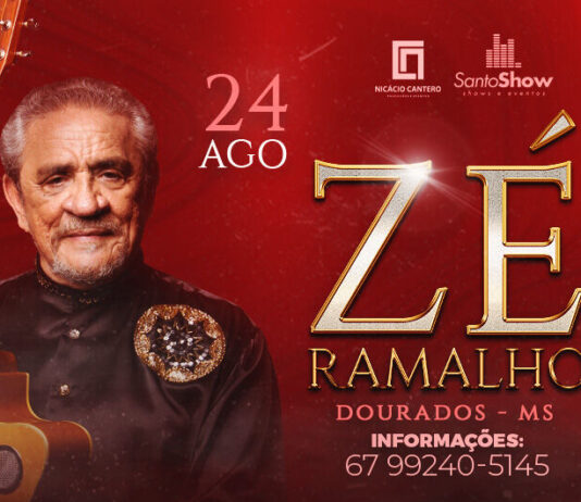 DOURADOS/ENTRETENIMENTO: Show do Zé Ramalho é dia 24 no Clube Indaiá