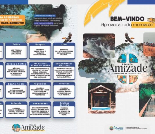 ITAQUIRAÍ: Praia da Amizade segue regras do turismo nacional e garante mais segurança e convivência aos visitantes