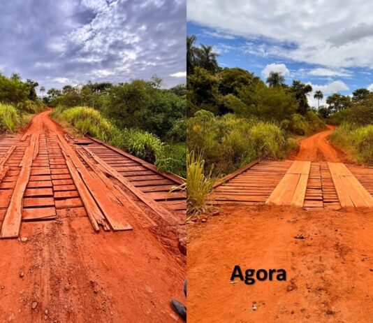 Administração de Naviraí reforma ponte sobre o rio Tatuí, abandonada há anos