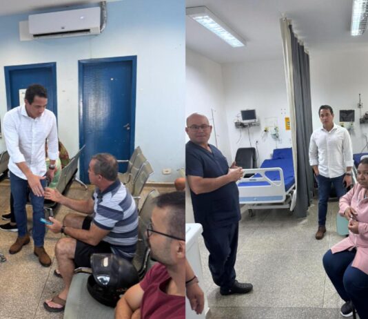 Prefeito Rodrigo Sacuno faz visita surpresa no Hospital Municipal de Naviraí