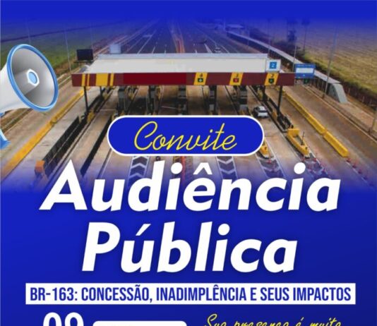 Mundo Novo realiza hoje audiência pública com o tema ‘BR-163 Concessão, Inadimplência e seus Impactos’