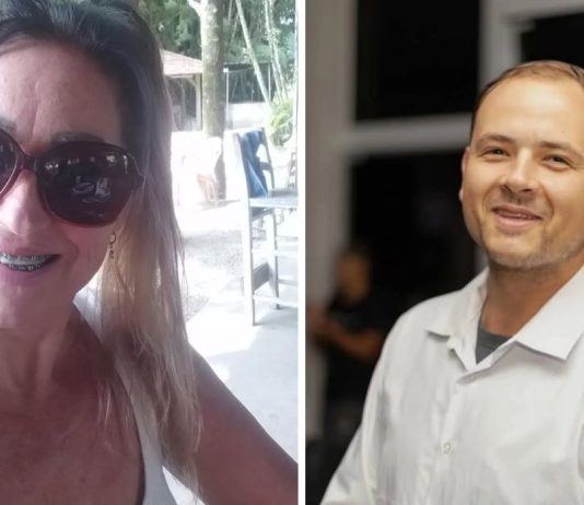 Mãe e filho morrem após carro deslizar em óleo e despencar 15 metros de ribanceira em SC