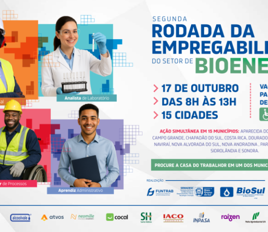 Bioenergia: rodada de empregabilidade oferece mais de 630 vagas em 15 municípios de MS