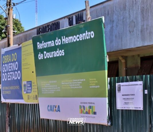 Contrato para reforma do Hemocentro de Dourados é prorrogado por mais seis meses
