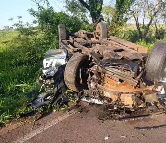 Colisão em Eldorado entre viatura da PM e carreta mata policial na MS-295