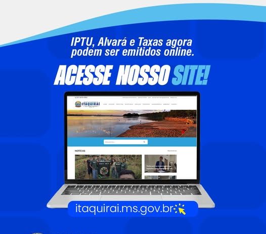ITAQUIRAÍ: Prefeitura disponibiliza emissão online de guias de IPTU 2026 e Alvará pelo site oficial