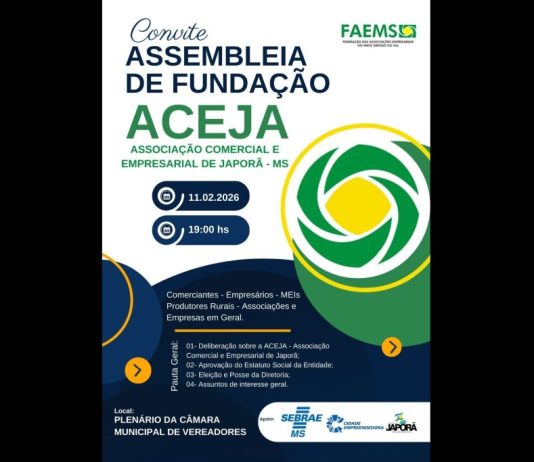 Reunião para fundação da Associação Comercial e Empresarial de Japorã será hoje