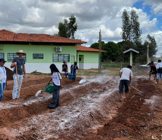 Itaipu Binacional e Educação de Japorã iniciam horta comunitária na Escola Marina Lopes