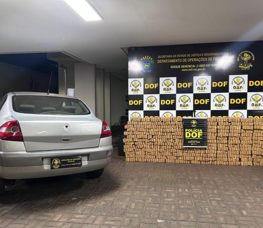 DOF apreende mais de meia tonelada de maconha após perseguição em Batayporã