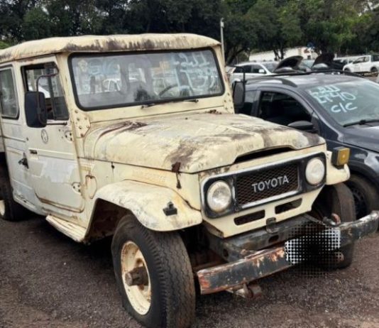 Leilão do Detran de Mato Grosso do Sul tem Toyota Bandeirante e mais 180 veículos