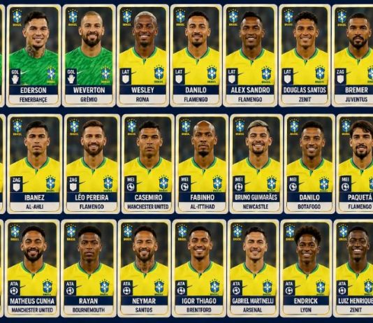 Ancelotti convoca seleção brasileira com Neymar na lista para a Copa 2026